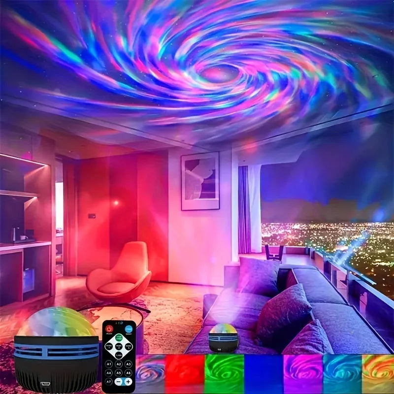 Galaxy Projector Night Light – 7-Mode LED Star & Aurora Lamp