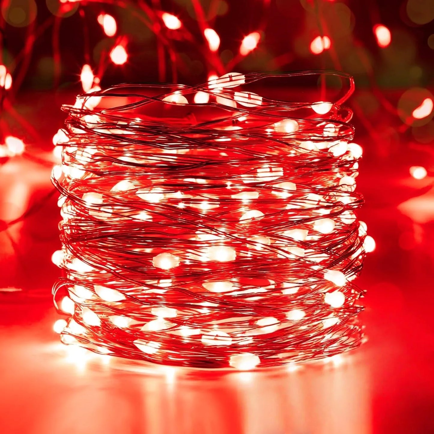 Battery-Powered Copper Wire String Lights – 10 to 100 LED Fairy Lights for Holiday & Event Decor