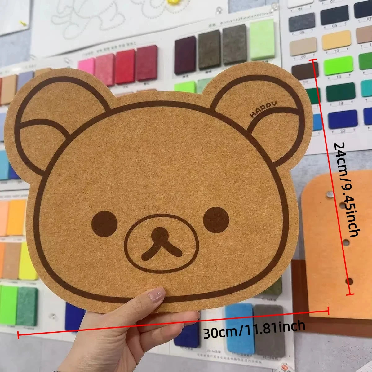 Rilakkuma Cartoon Felt Memo Board – Kids Room Wall Decor