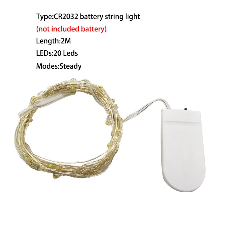 Versatile LED Garland Lights 1m-10m – Battery or USB Powered Fairy Lights