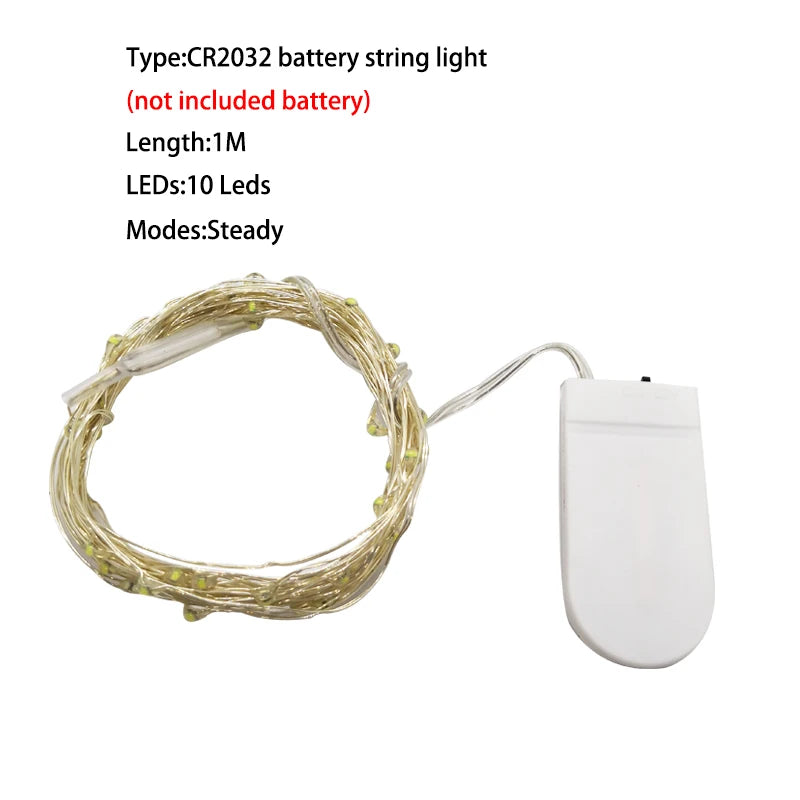 Versatile LED Garland Lights 1m-10m – Battery or USB Powered Fairy Lights