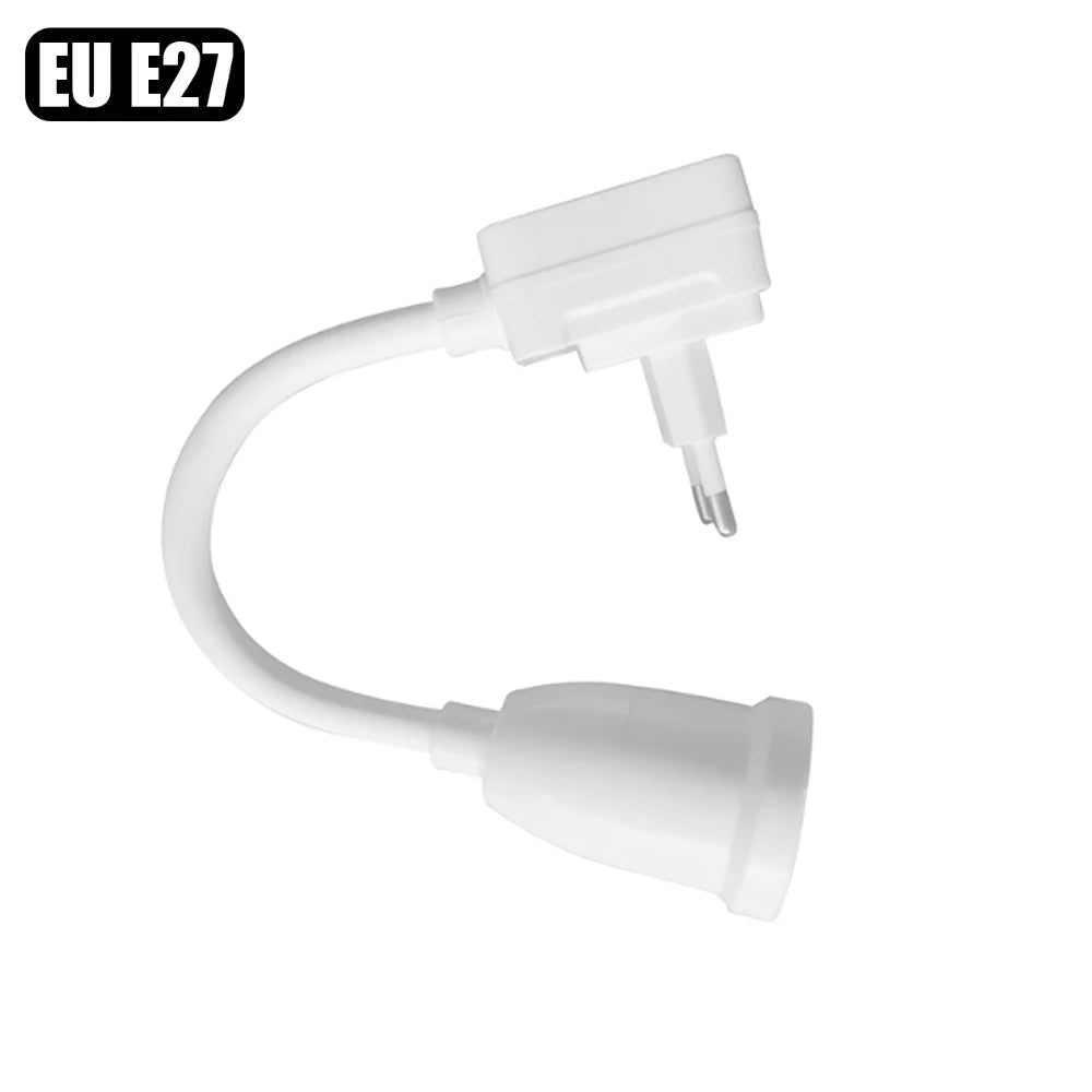 E27 Plug-In Rotary Lamp Socket Converter with On/Off Switch