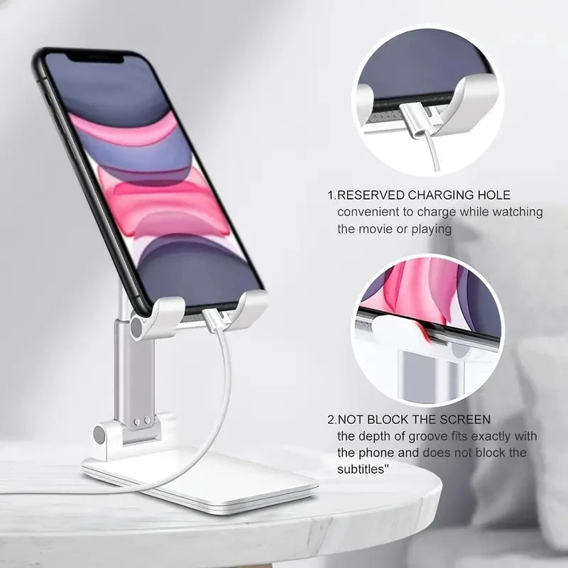Adjustable Desk Phone & Tablet Stand – Universal Holder for All Devices