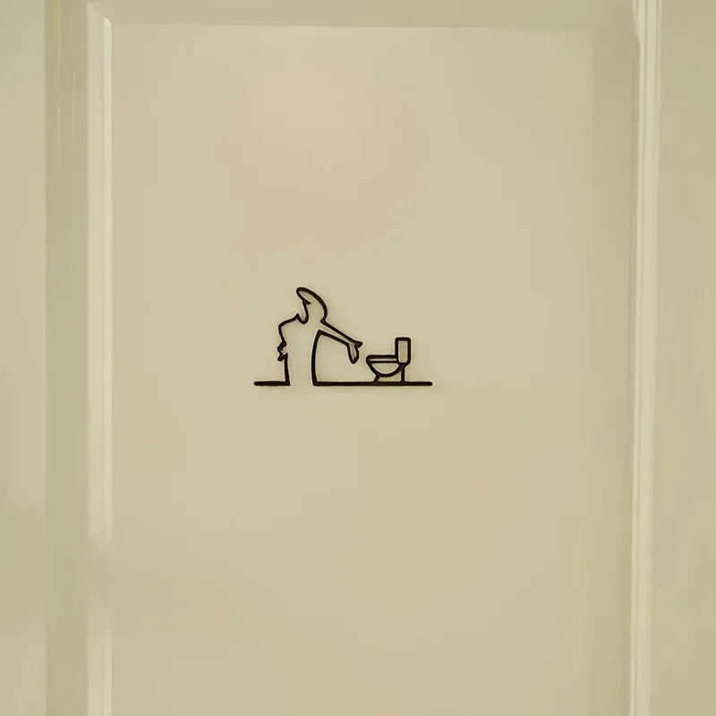 Modern Metal Figure Wall Art – Bold Black Decorative Wall Piece