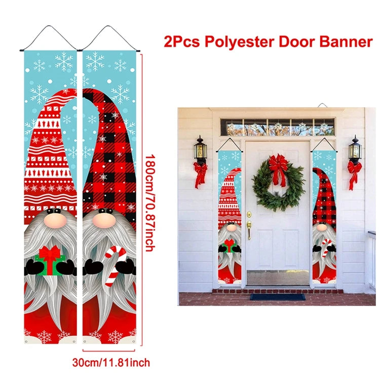 Christmas Door Banner Set – Festive Holiday Hanging Decoration