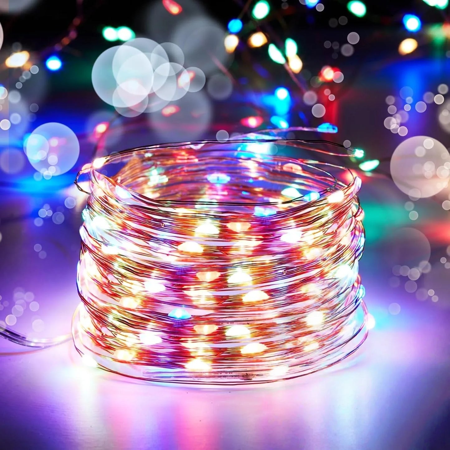 Battery-Powered Copper Wire String Lights – 10 to 100 LED Fairy Lights for Holiday & Event Decor