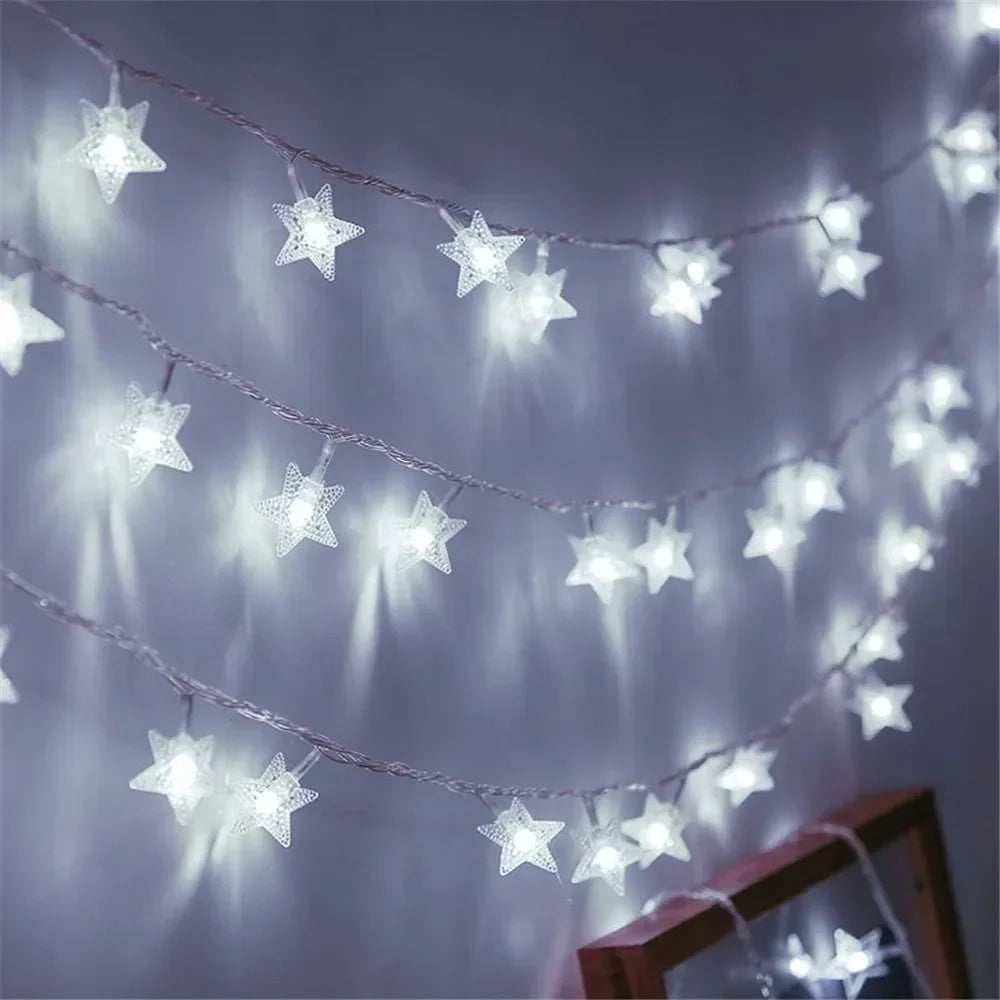 Outdoor Star Garland String Lights – LED Fairy Lights for Weddings, Parties & Garden Decor