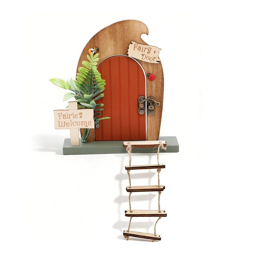 Wooden Fairy Door Wall Decor – Magical Kids Room Ornament