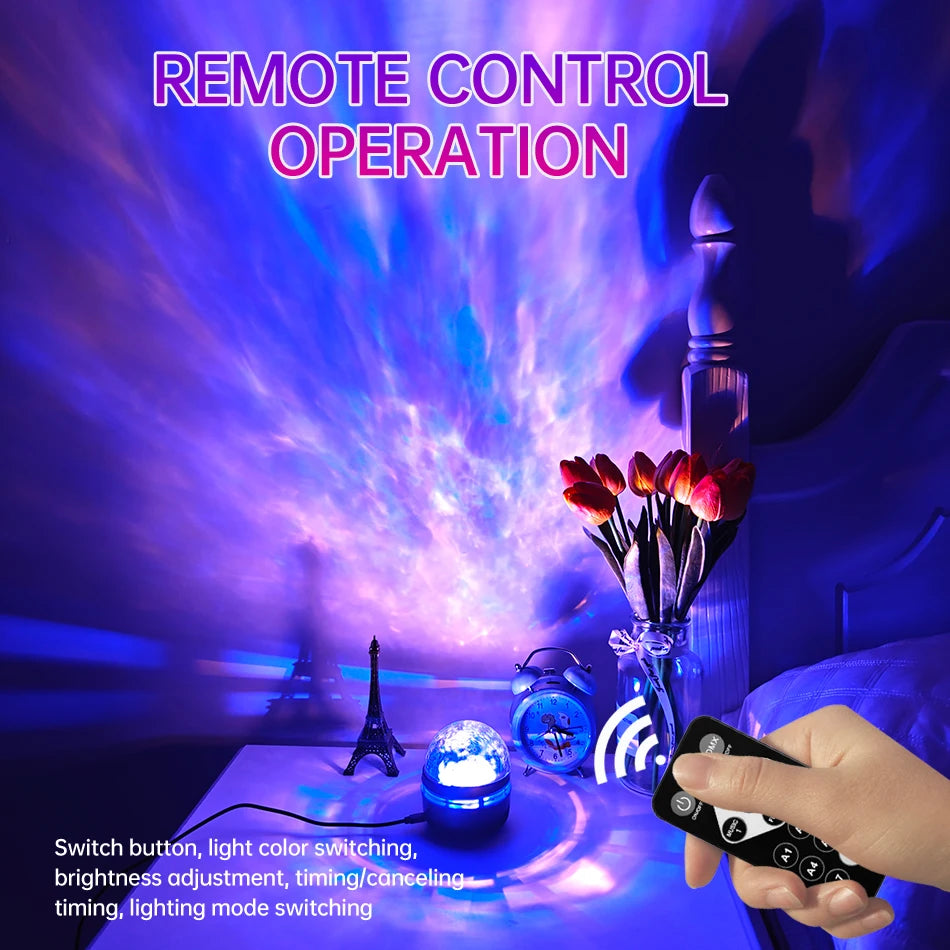 Galaxy Projector Night Light – 7-Mode LED Star & Aurora Lamp
