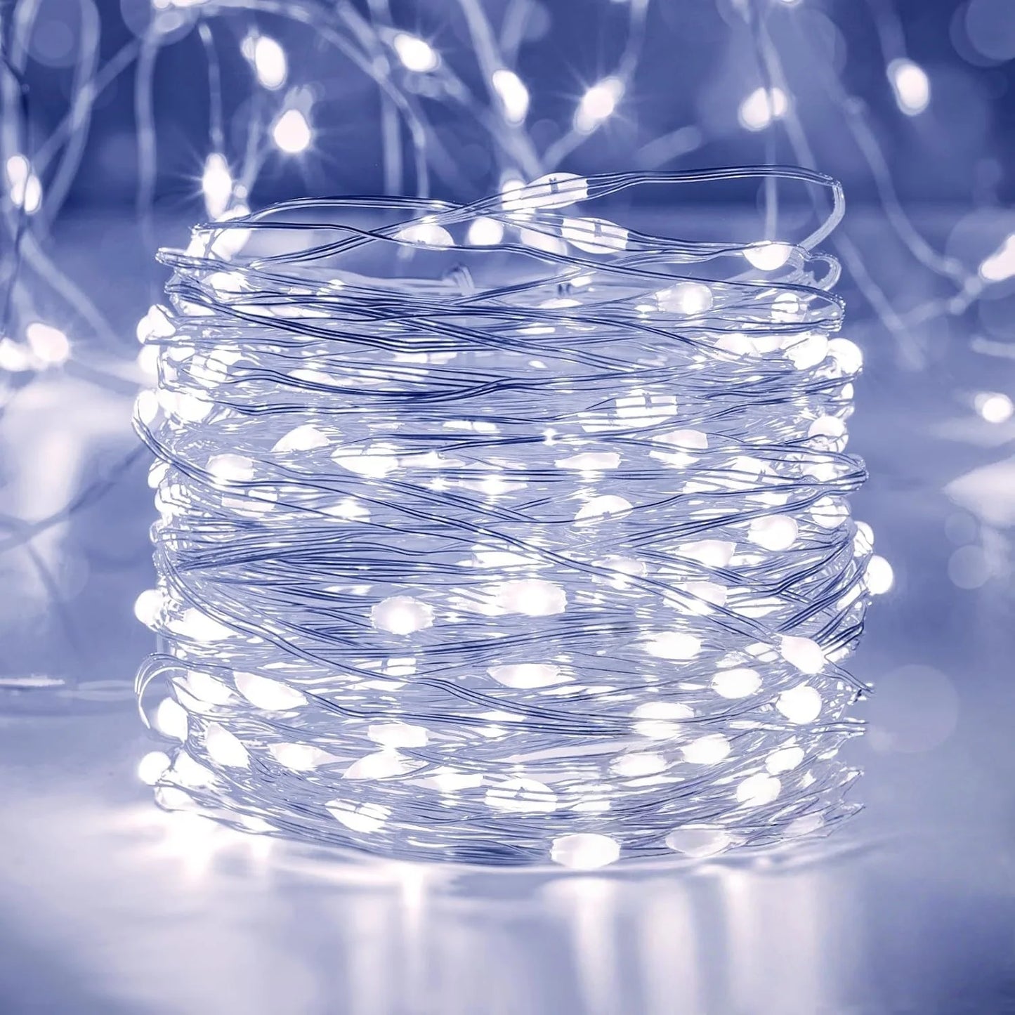 Battery-Powered Copper Wire String Lights – 10 to 100 LED Fairy Lights for Holiday & Event Decor