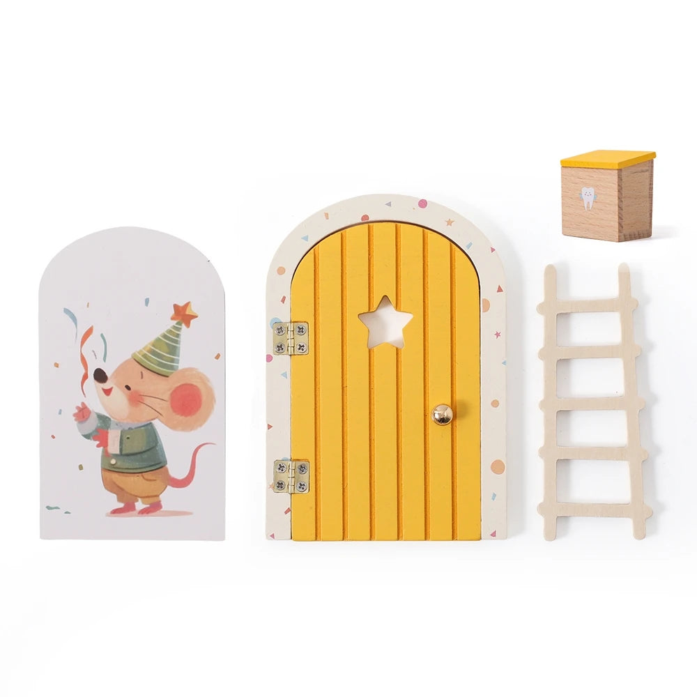 Wooden Fairy Door Wall Decor – Magical Kids Room Ornament