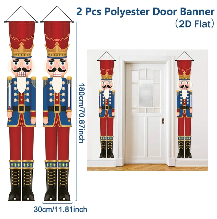Christmas Door Banner Set – Festive Holiday Hanging Decoration