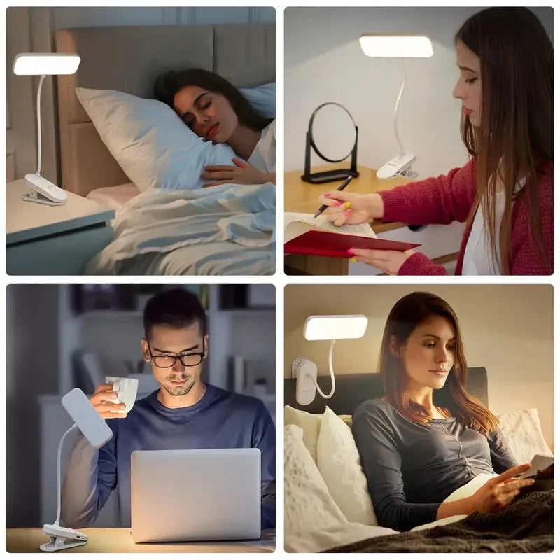 Clip-On USB Rechargeable Desk Lamp