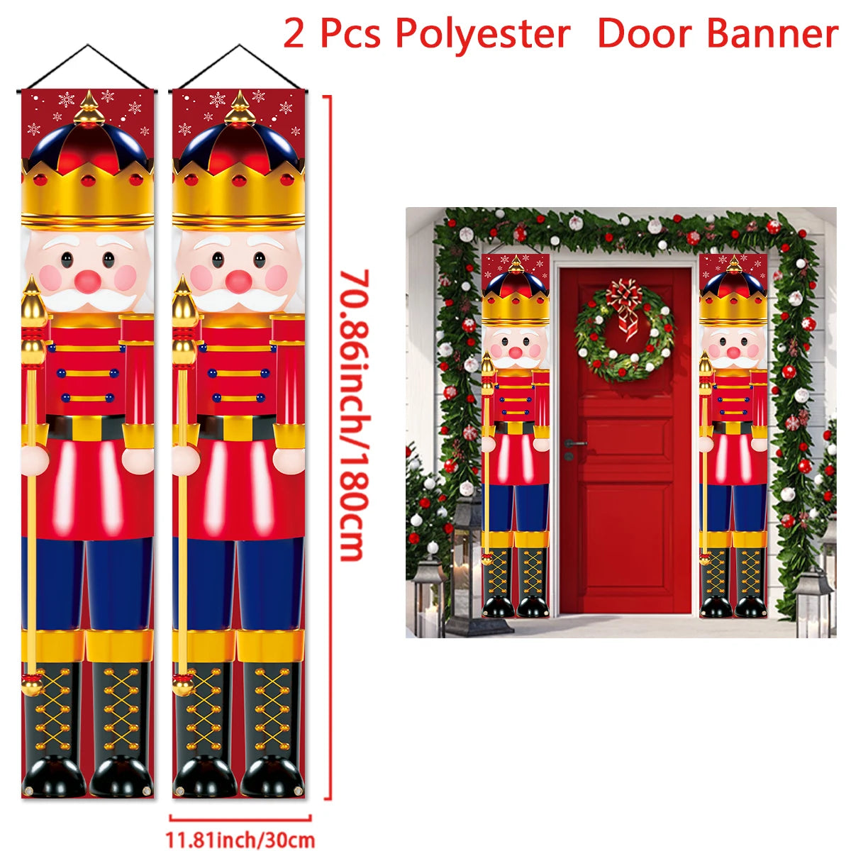 Christmas Door Banner Set – Festive Holiday Hanging Decoration