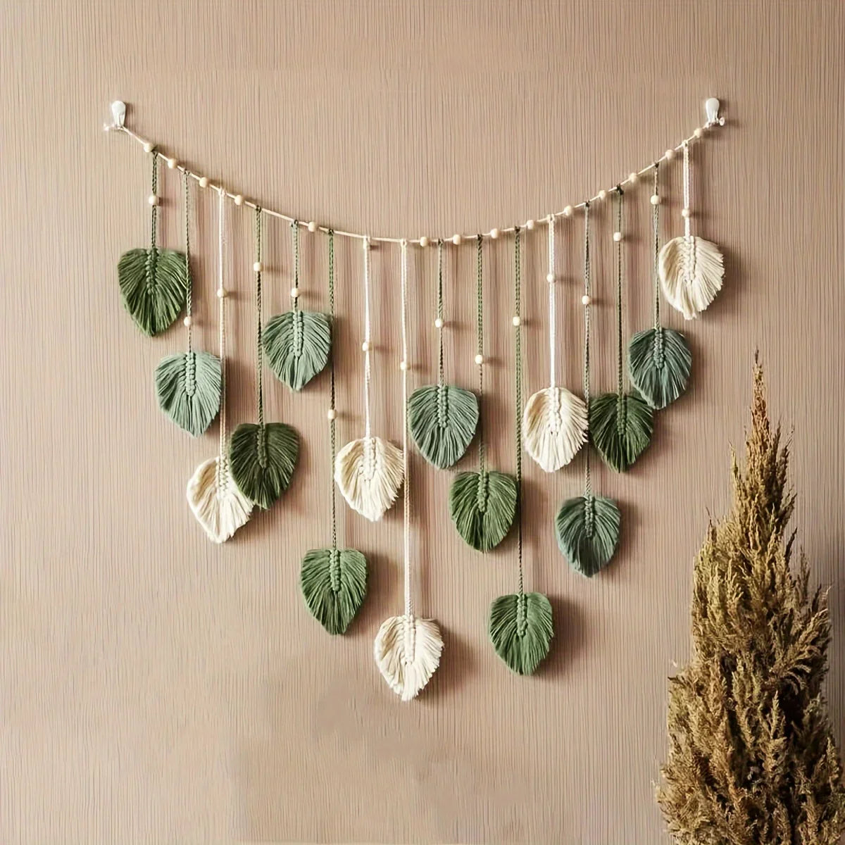Boho Leaf Wall Hanging Decor