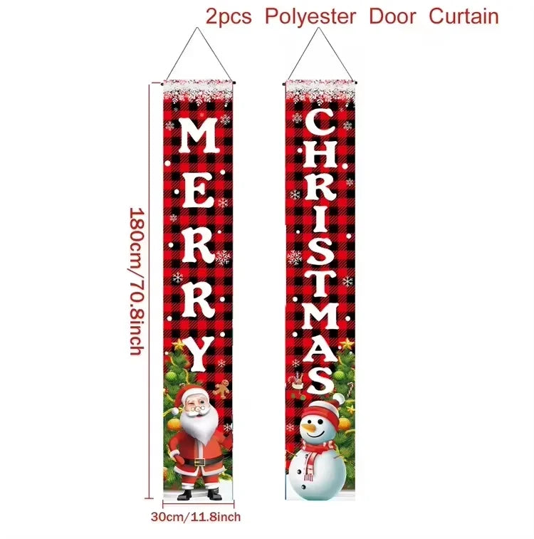 Christmas Door Banner Set – Festive Holiday Hanging Decoration