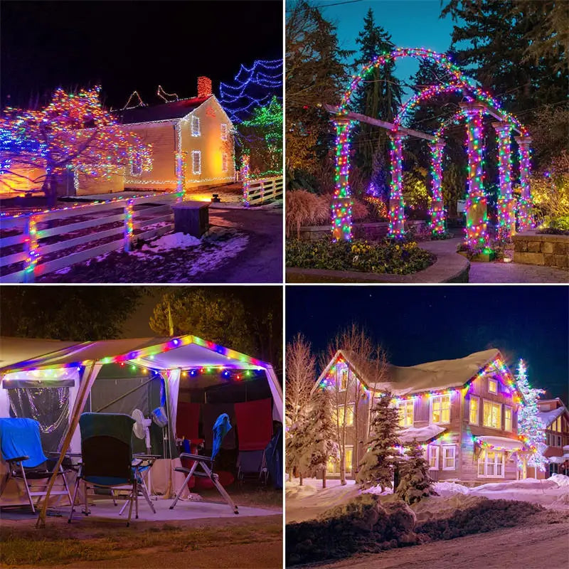 Solar-Powered Outdoor Garden Twinkle Fairy Lights – Waterproof LED String Lights 6m-33m