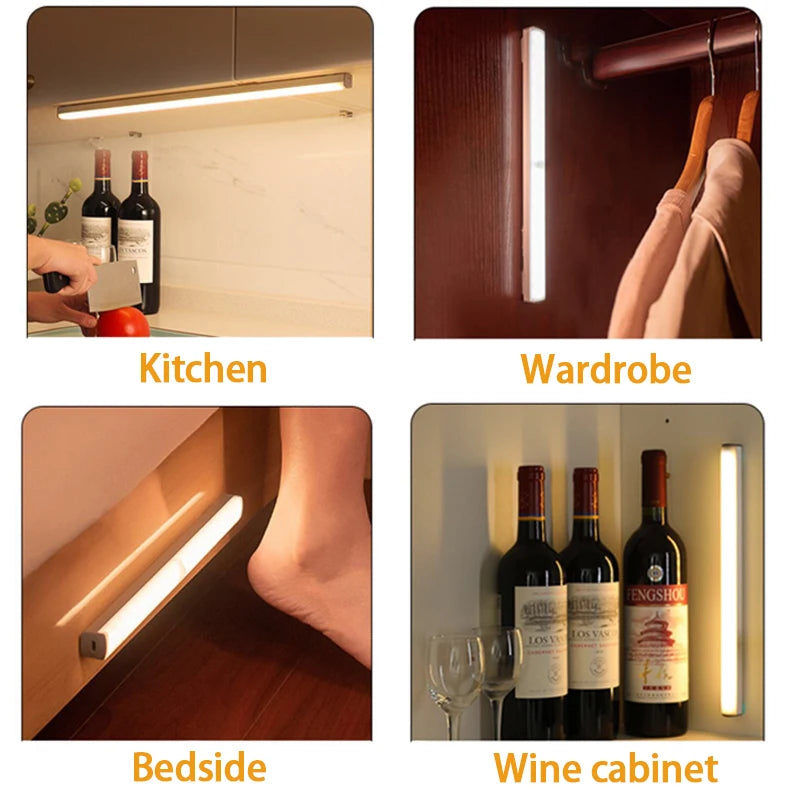 Wireless LED Motion Sensor Night Light – Auto On/Off Strip Light