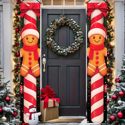 Christmas Door Banner Set – Festive Holiday Hanging Decoration