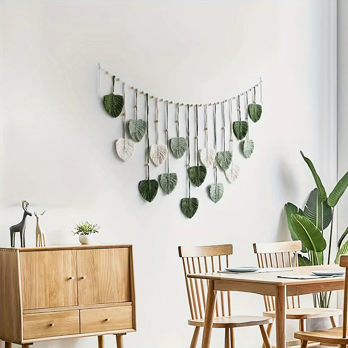 Boho Leaf Wall Hanging Decor