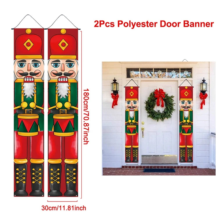 Christmas Door Banner Set – Festive Holiday Hanging Decoration