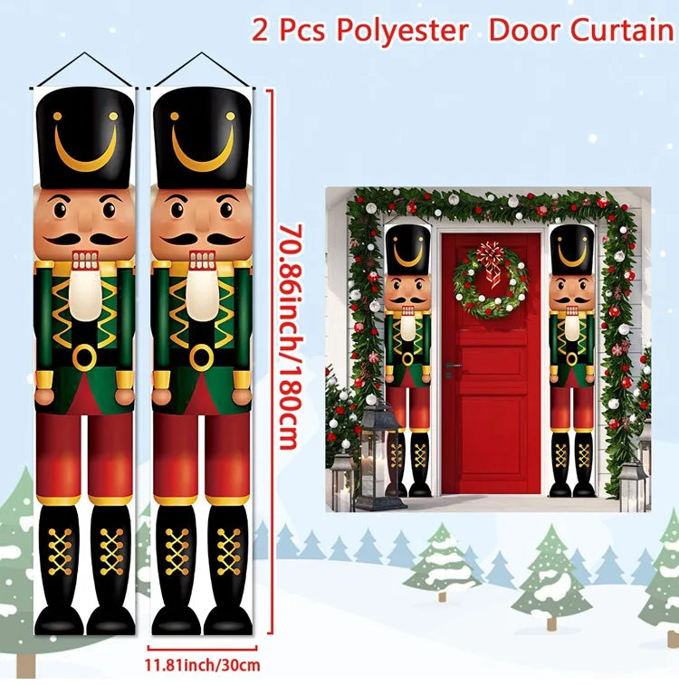 Christmas Door Banner Set – Festive Holiday Hanging Decoration