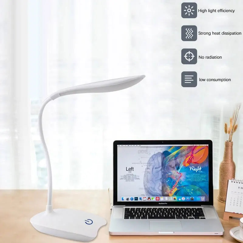 LED USB Rechargeable Desk Lamp – Eye-Protection Study Light