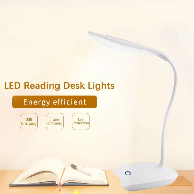LED USB Rechargeable Desk Lamp – Eye-Protection Study Light