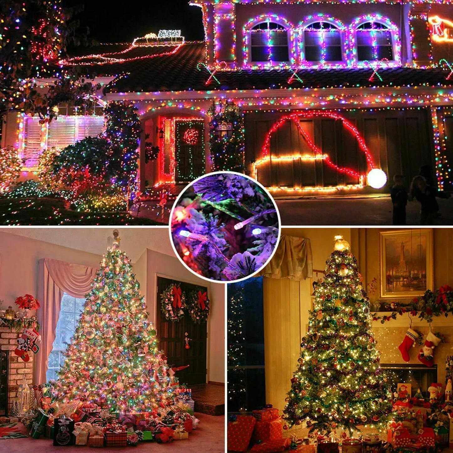 Solar-Powered 300 LED String Lights – 8 Modes Waterproof Outdoor Fairy Lights