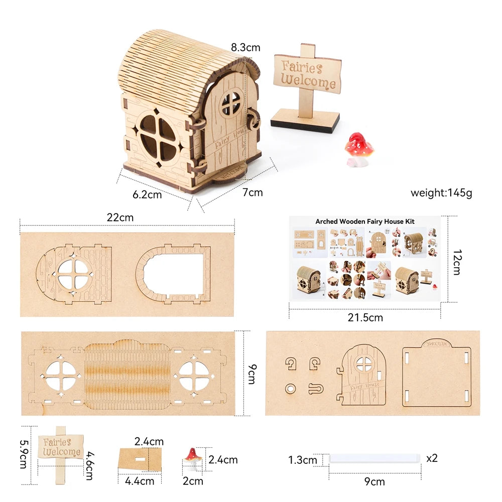 Wooden Fairy Door Wall Decor – Magical Kids Room Ornament
