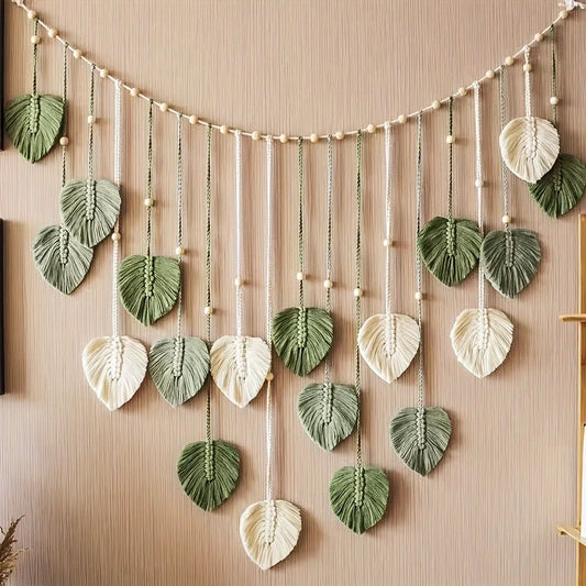 Boho Leaf Wall Hanging Decor