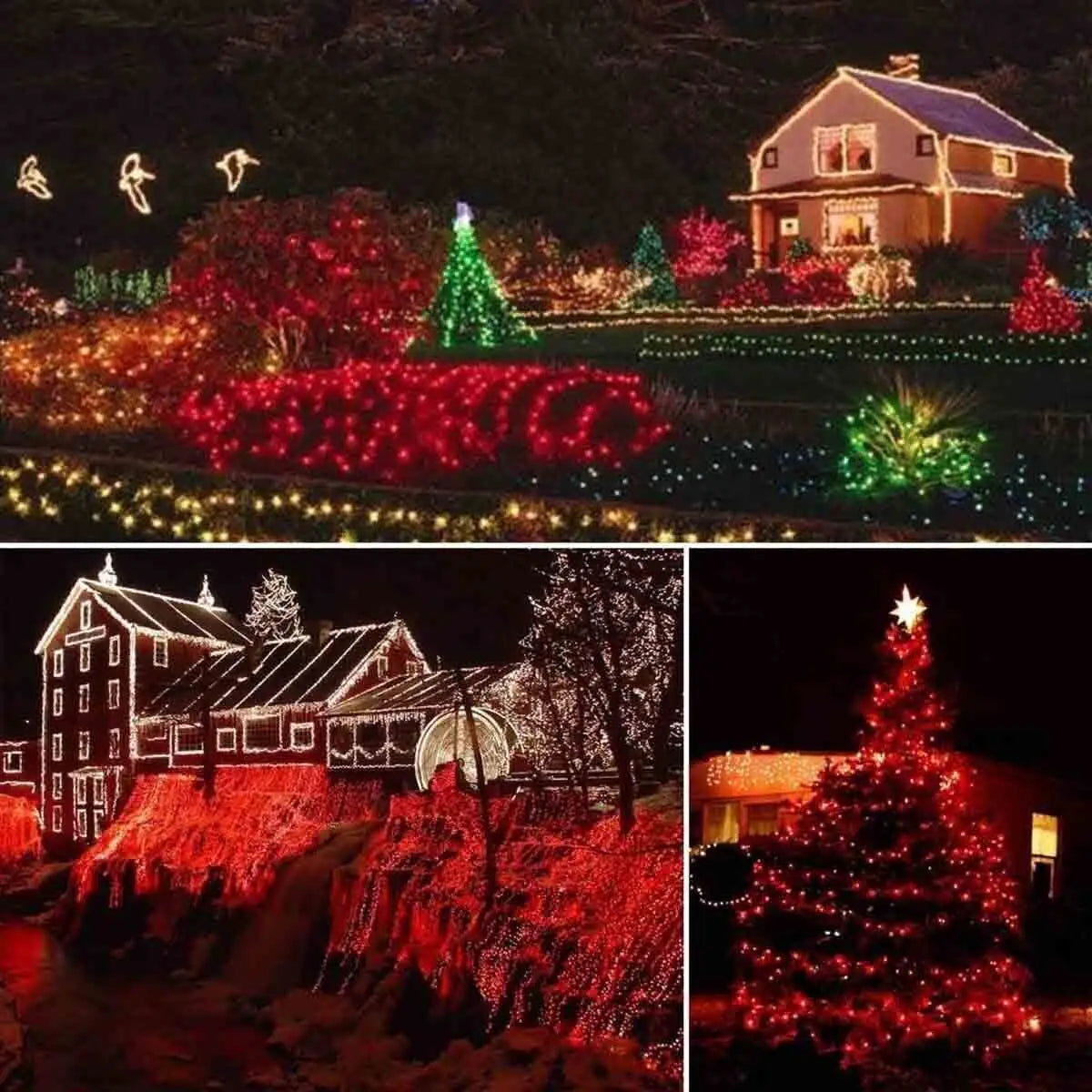 Solar-Powered 300 LED String Lights – 8 Modes Waterproof Outdoor Fairy Lights