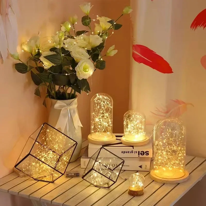 10M LED String Lights, Battery-Powered Hanging Lights, Perfect for Room Decoration and Home Accents, Festive Ambiance Lighting