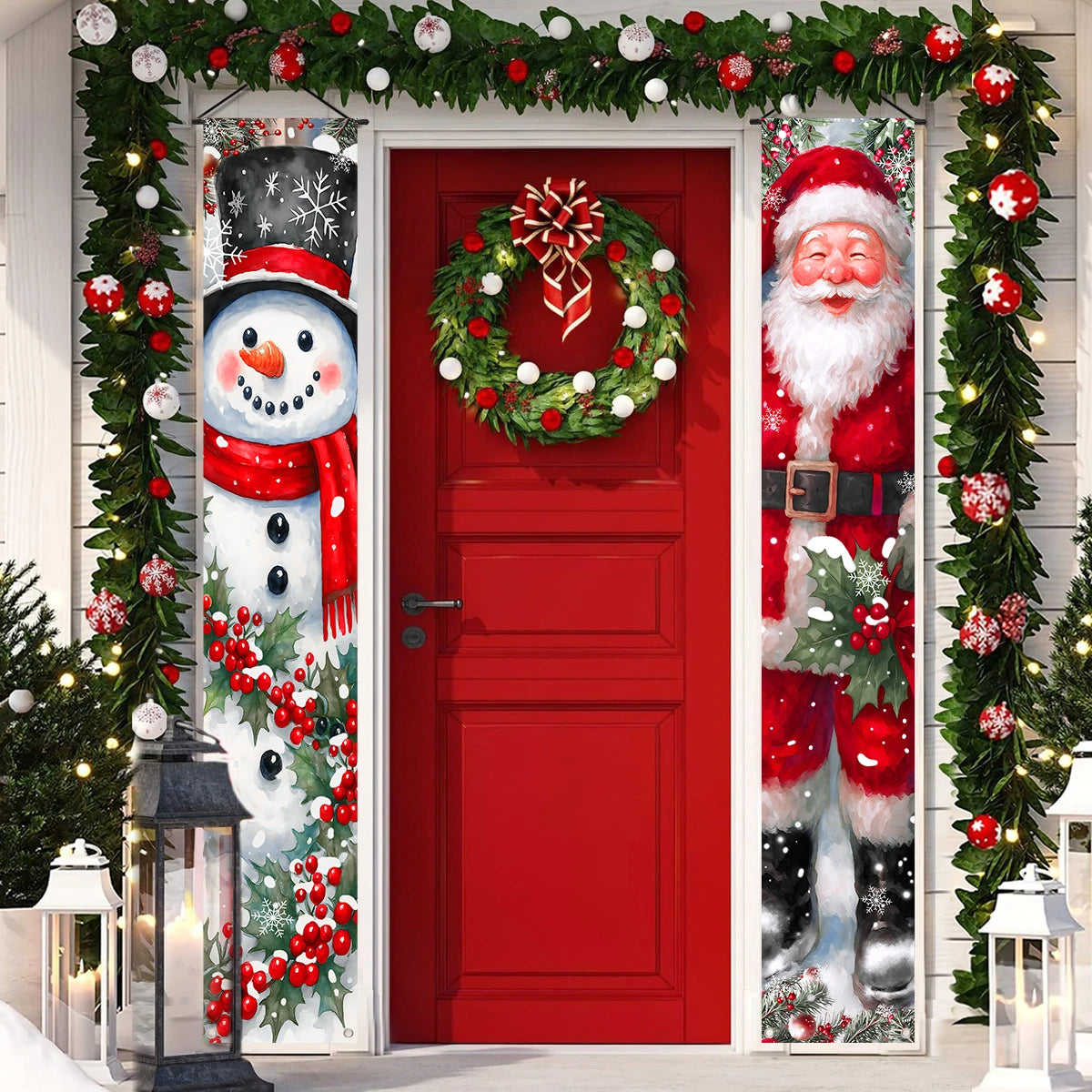 Christmas Door Banner Set – Festive Holiday Hanging Decoration