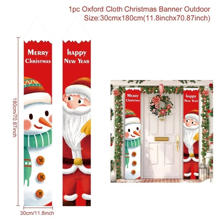 Christmas Door Banner Set – Festive Holiday Hanging Decoration