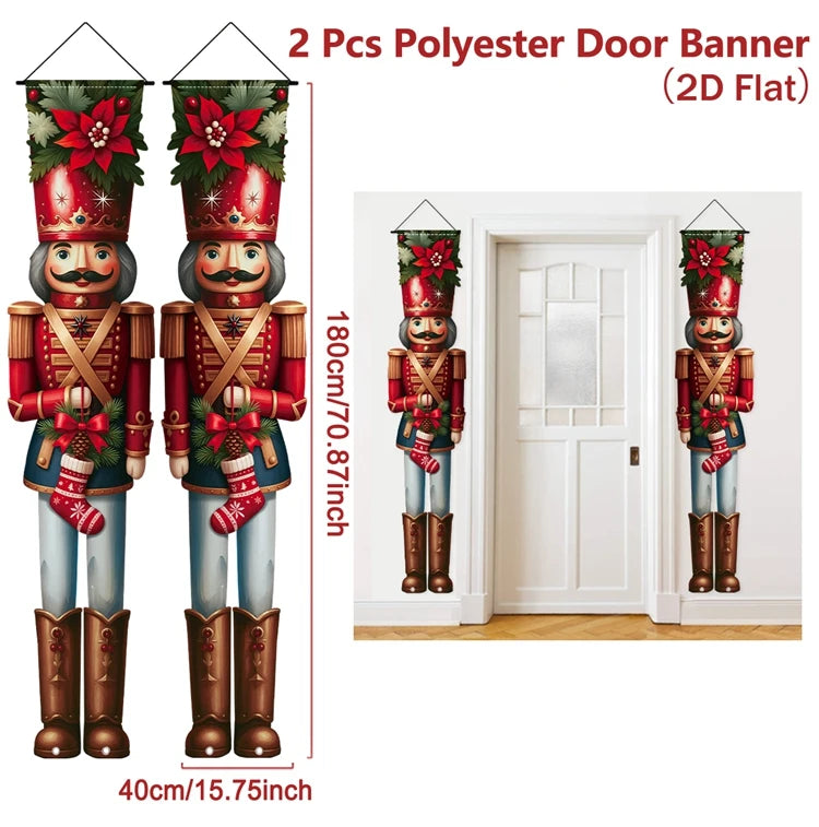 Christmas Door Banner Set – Festive Holiday Hanging Decoration