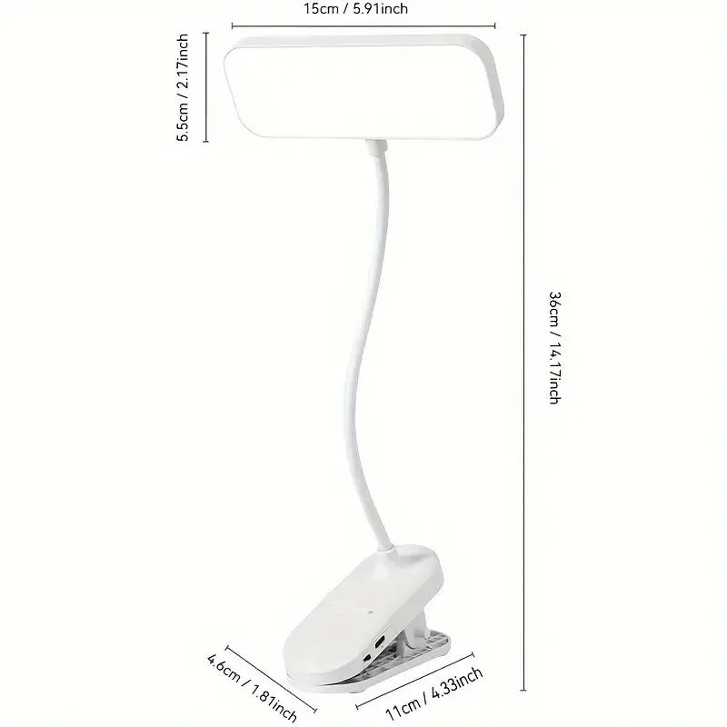 Clip-On LED USB Desk Lamp – Flexible Reading Light for Desk & Bed