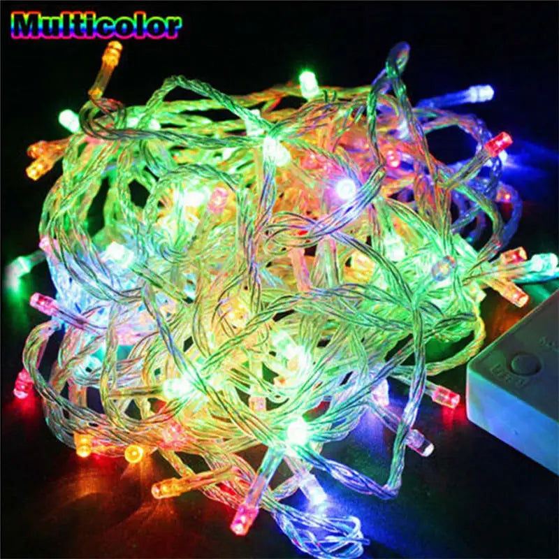 Holiday LED String Lights Outdoor Use 10/20/50m 220V EU/US Plug LED String Lights for Parties, Holidays, and Wedding Decorations