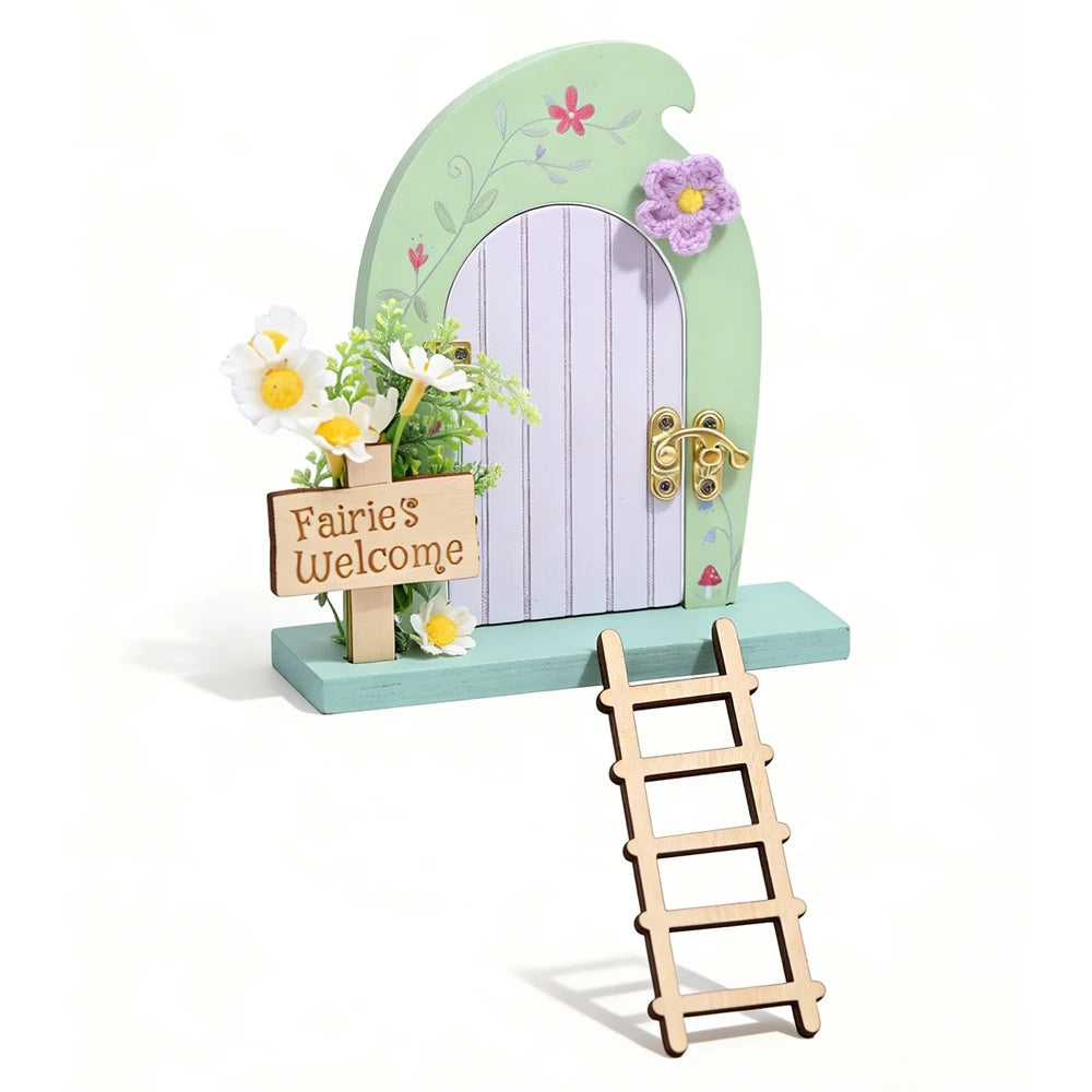 Wooden Fairy Door Wall Decor – Magical Kids Room Ornament