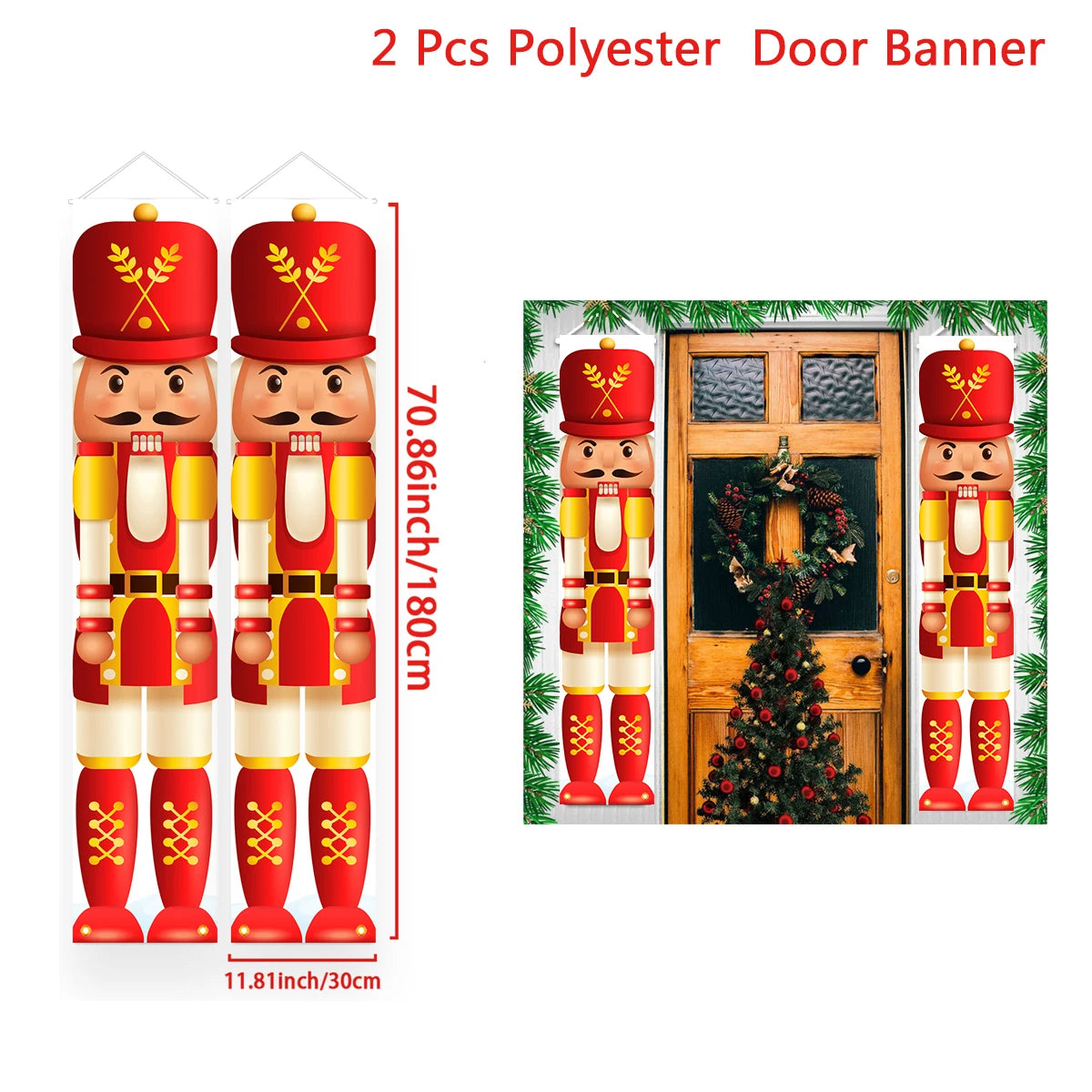 Christmas Door Banner Set – Festive Holiday Hanging Decoration