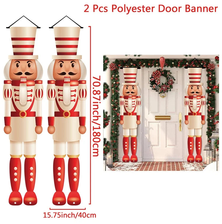 Christmas Door Banner Set – Festive Holiday Hanging Decoration