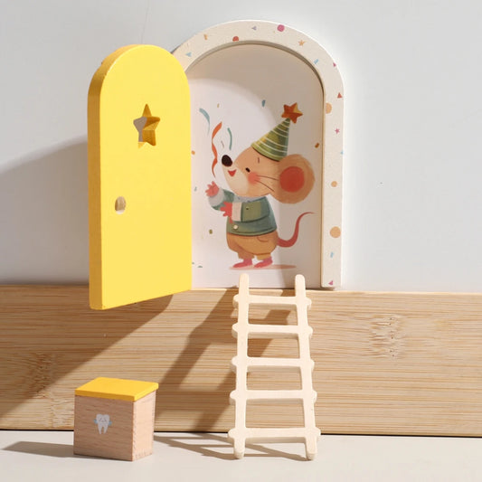 Wooden Fairy Door Wall Decor – Magical Kids Room Ornament