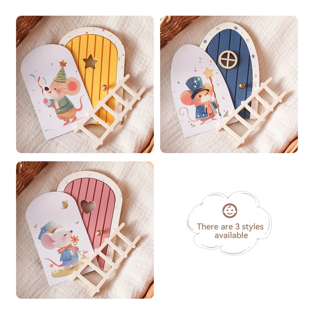 Wooden Fairy Door Wall Decor – Magical Kids Room Ornament