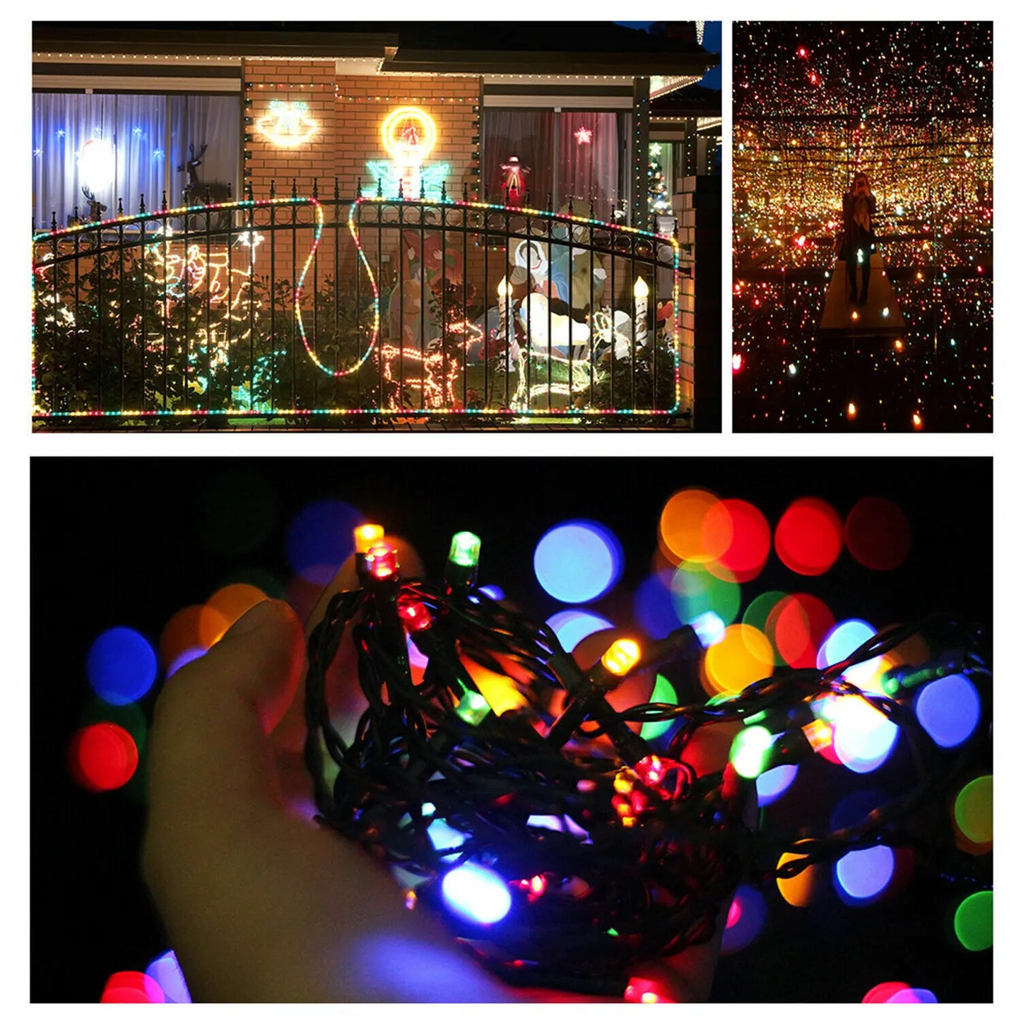 Solar-Powered 300 LED String Lights – 8 Modes Waterproof Outdoor Fairy Lights
