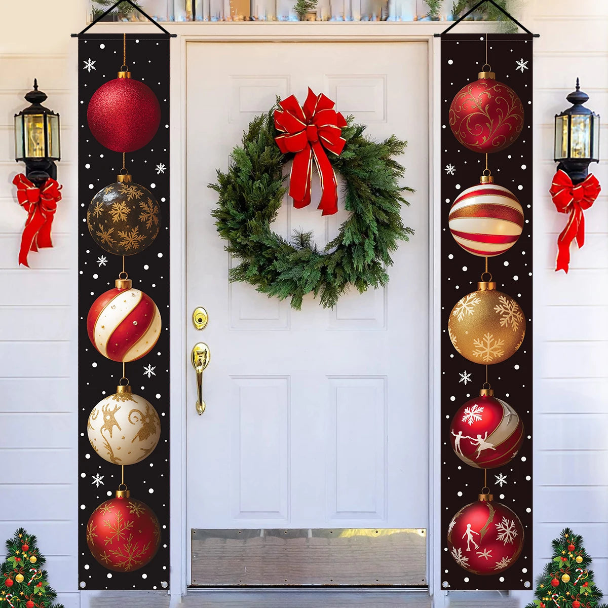 Christmas Door Banner Set – Festive Holiday Hanging Decoration