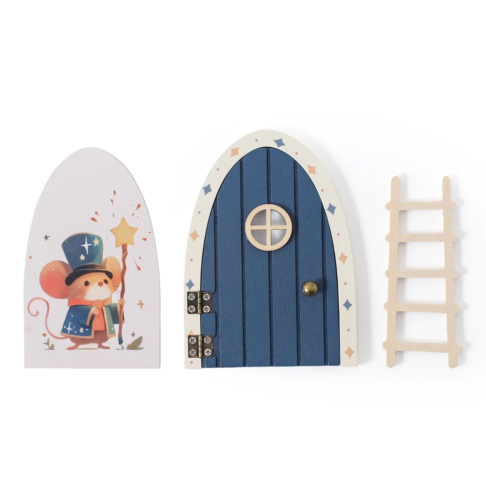 Wooden Fairy Door Wall Decor – Magical Kids Room Ornament