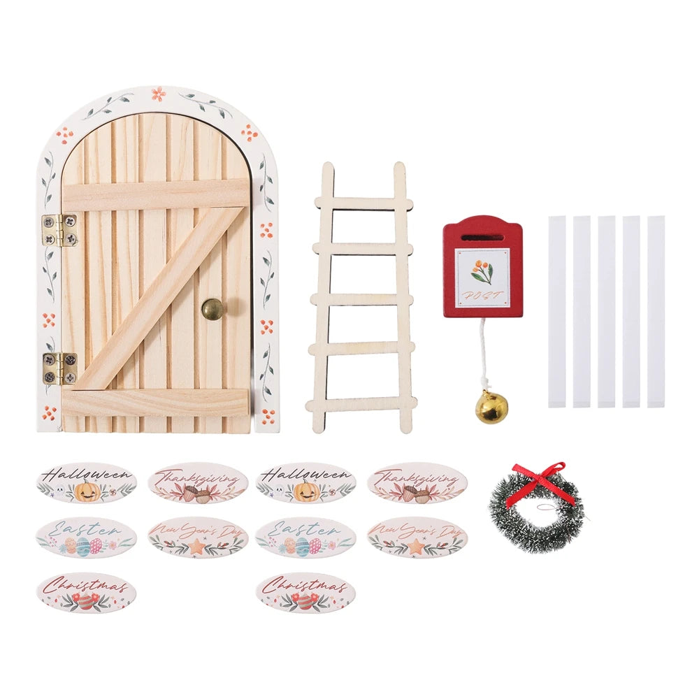 Wooden Fairy Door Wall Decor – Magical Kids Room Ornament